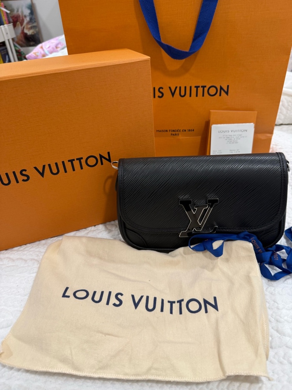 Louis Vuitton Buco Black Epi Leather Shoulder Bag/Crossbody